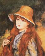 Pierre Renoir Girl and Golden Hat oil painting reproduction